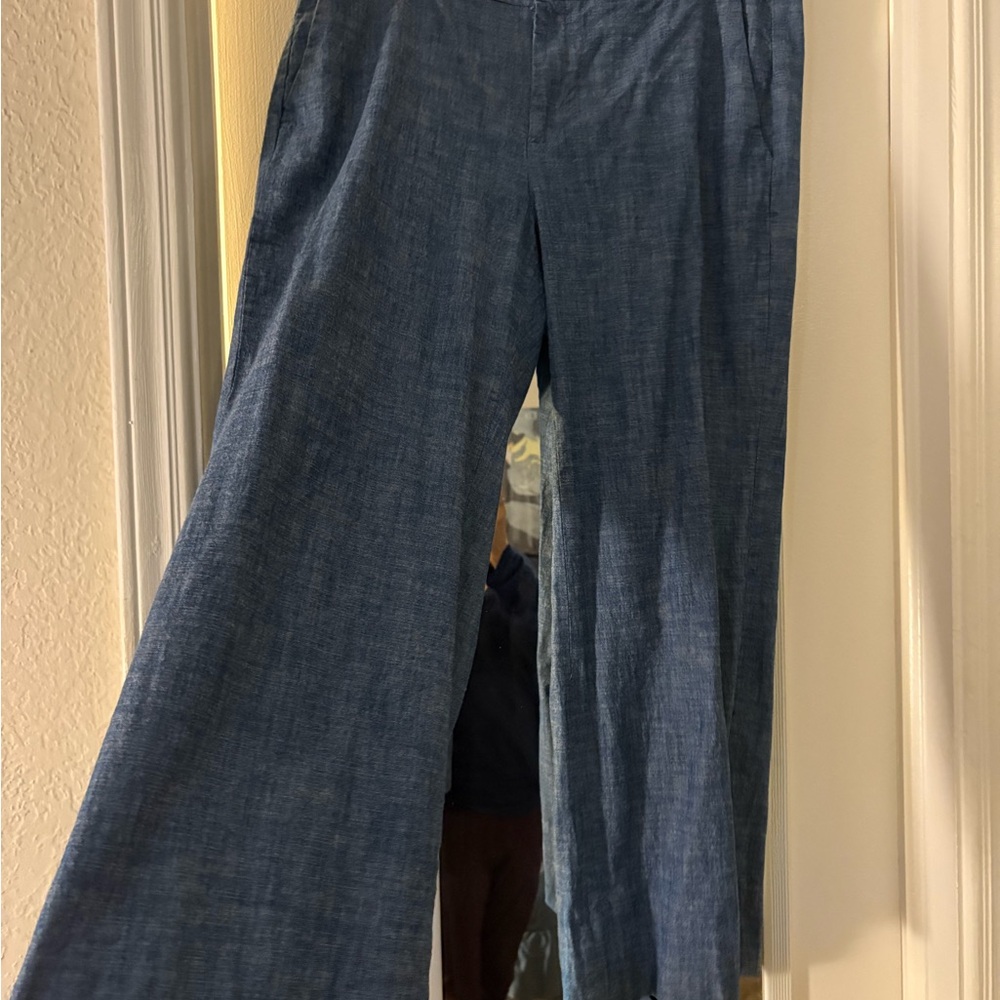 Banana Republic Blue Wide Leg Pants - Picture 4 of 6